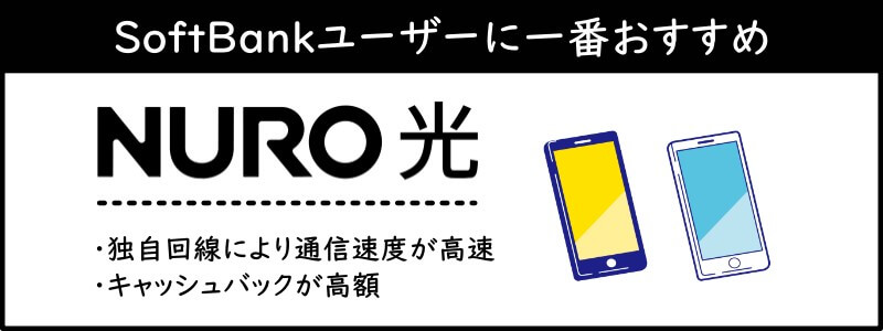 SoftBankユーザーに一番おすすめな光回線は「NURO光」